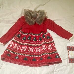 Tommy Bahama Kids Holiday Sweater Dress 6-9M